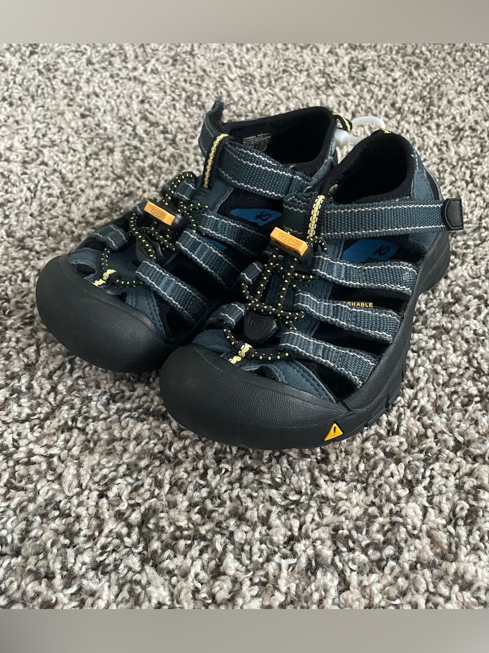 Keen Black and Yellow Kids Closed-Toe Water Sandals